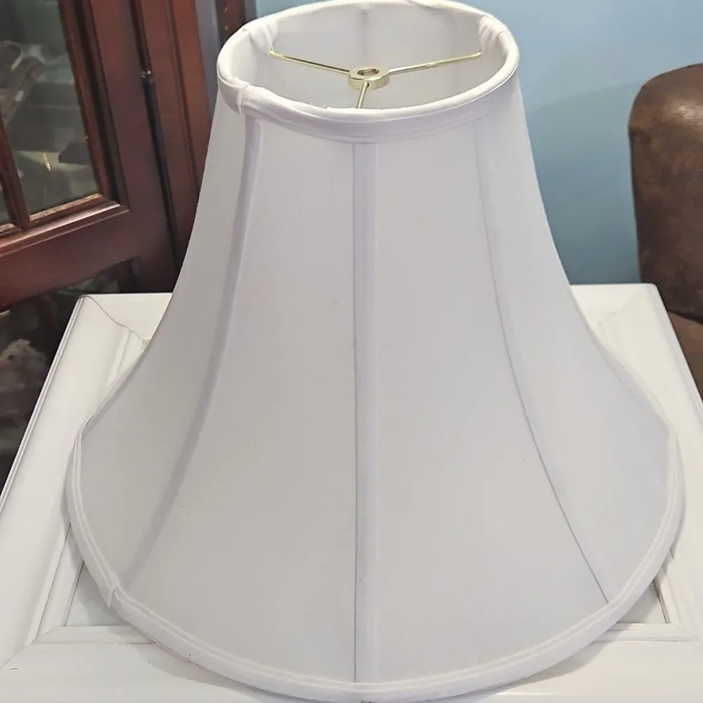 Elegant White Bell Lampshade Classic Home Decor Neutral Lighting